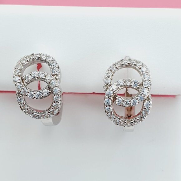 "925 Sterling Silver Cubic Zirconia Earrings, U19254660 - Picture 11 of 11